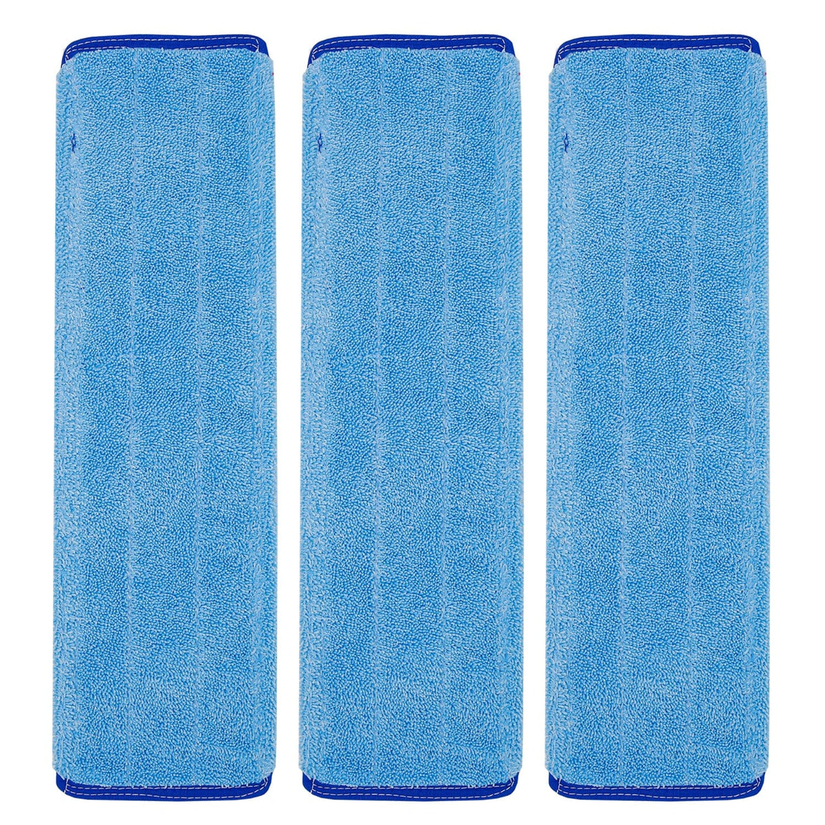 BULK CASE Don Aslett Folded Edge Microfiber Mop Pad 12", 18", 24"