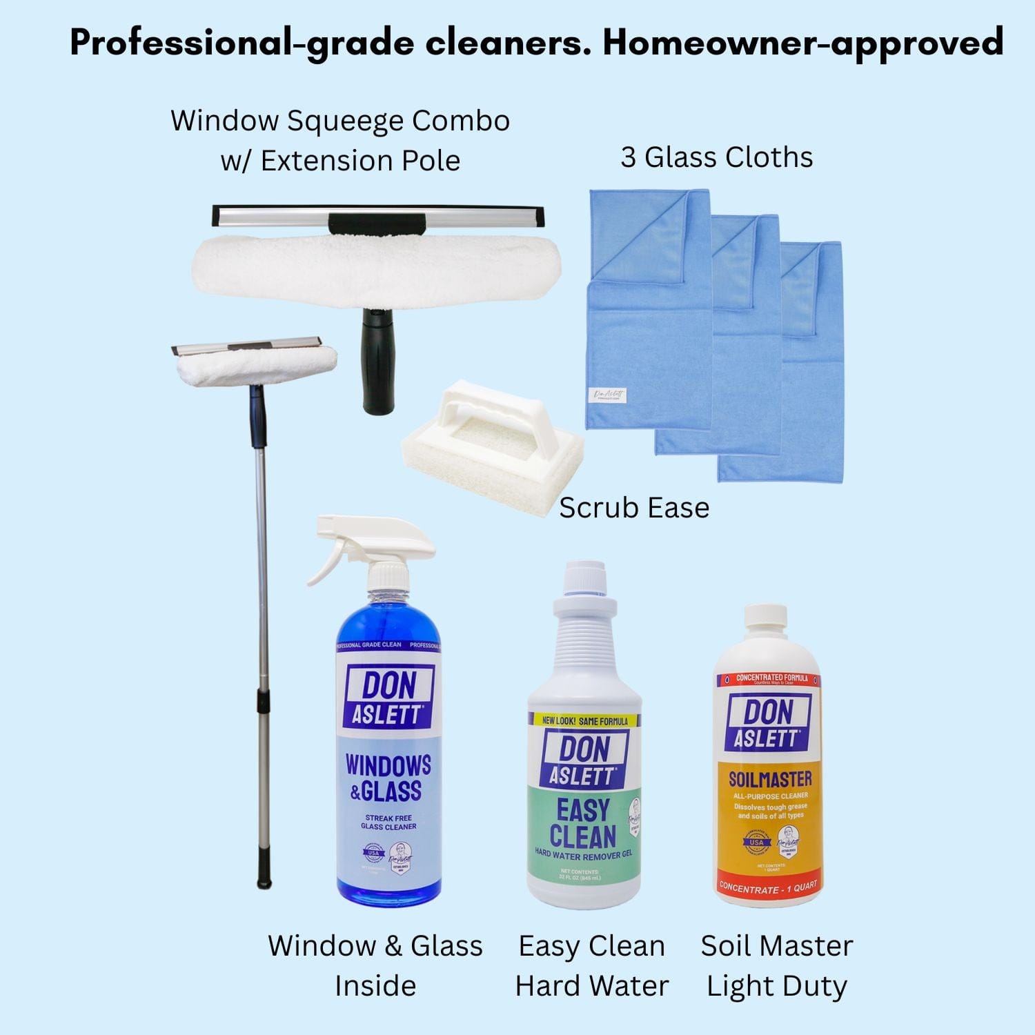 Complete Window Cleaning Kit Deluxe Window Cleaning Kit – Don Aslett