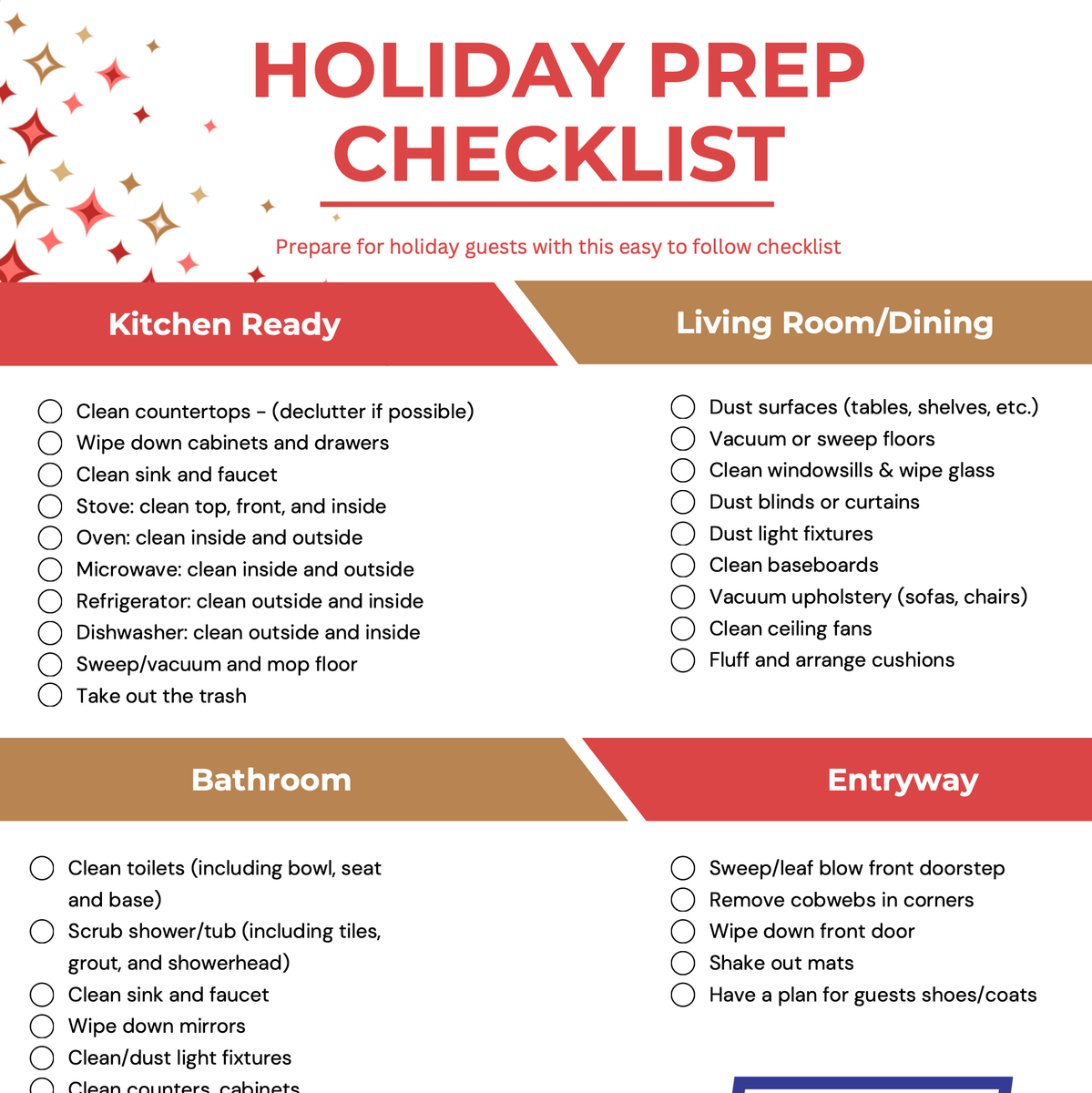 Holiday Prep Checklist Download – Don Aslett