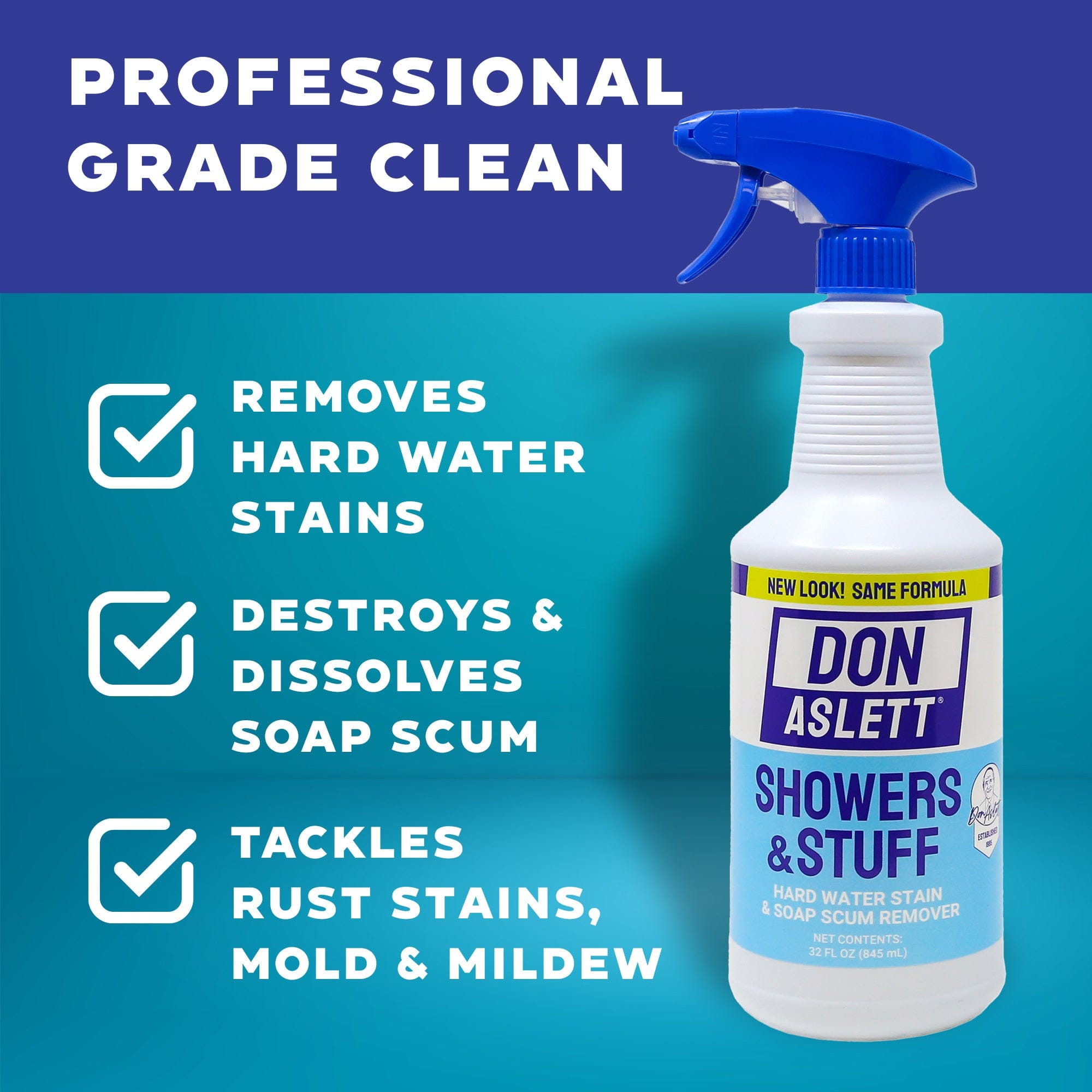 Don Aslett Showers And Stuff Cleaner 2 Pack Professional Strength Ha