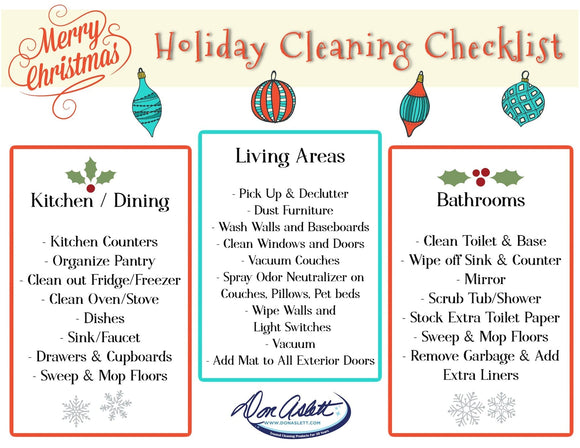Don Aslett Holiday Cleaning Checklist