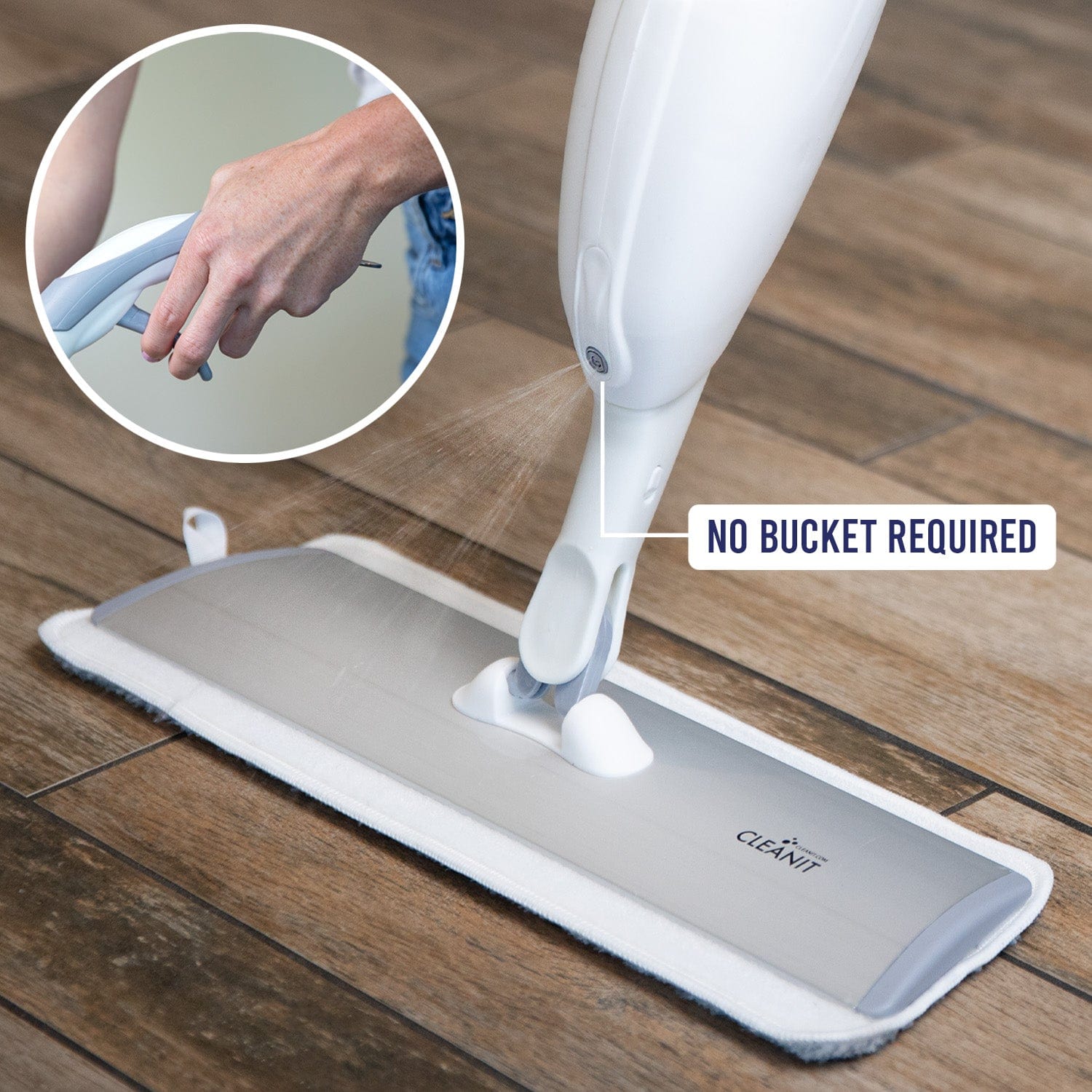 Don Aslett Microfiber Mop Slippers - No footprints!