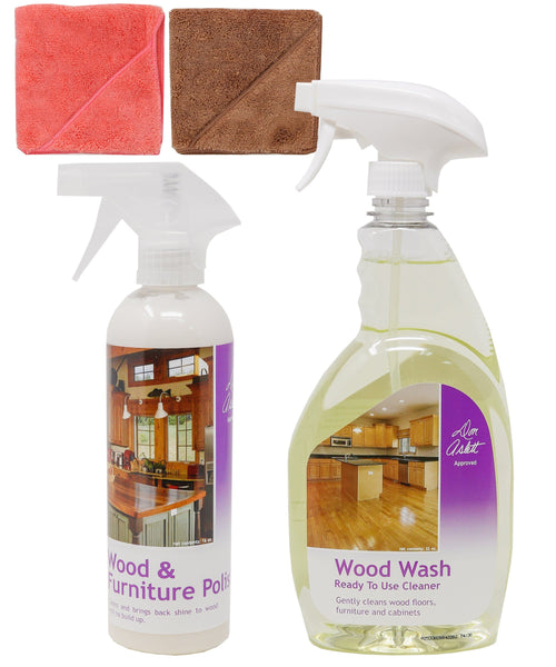 Don Aslett Wood Wash Ready-To-Use And Concentrate - Gently Cleans Wood