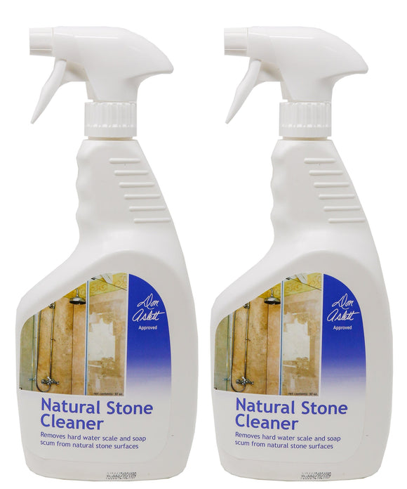 Don Aslett Natural Stone Cleaner 2 Pack – Removes Hard Water Scale and Soap Scum from Natural Stone Surfaces